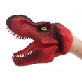 thumbnail image 2 of Animales dinosaurios marioneta de mano cabeza de tiranosaurio rojo para trucos de broma Prop perfke Tyrannosaurus Hand Puppet, 2 of 9