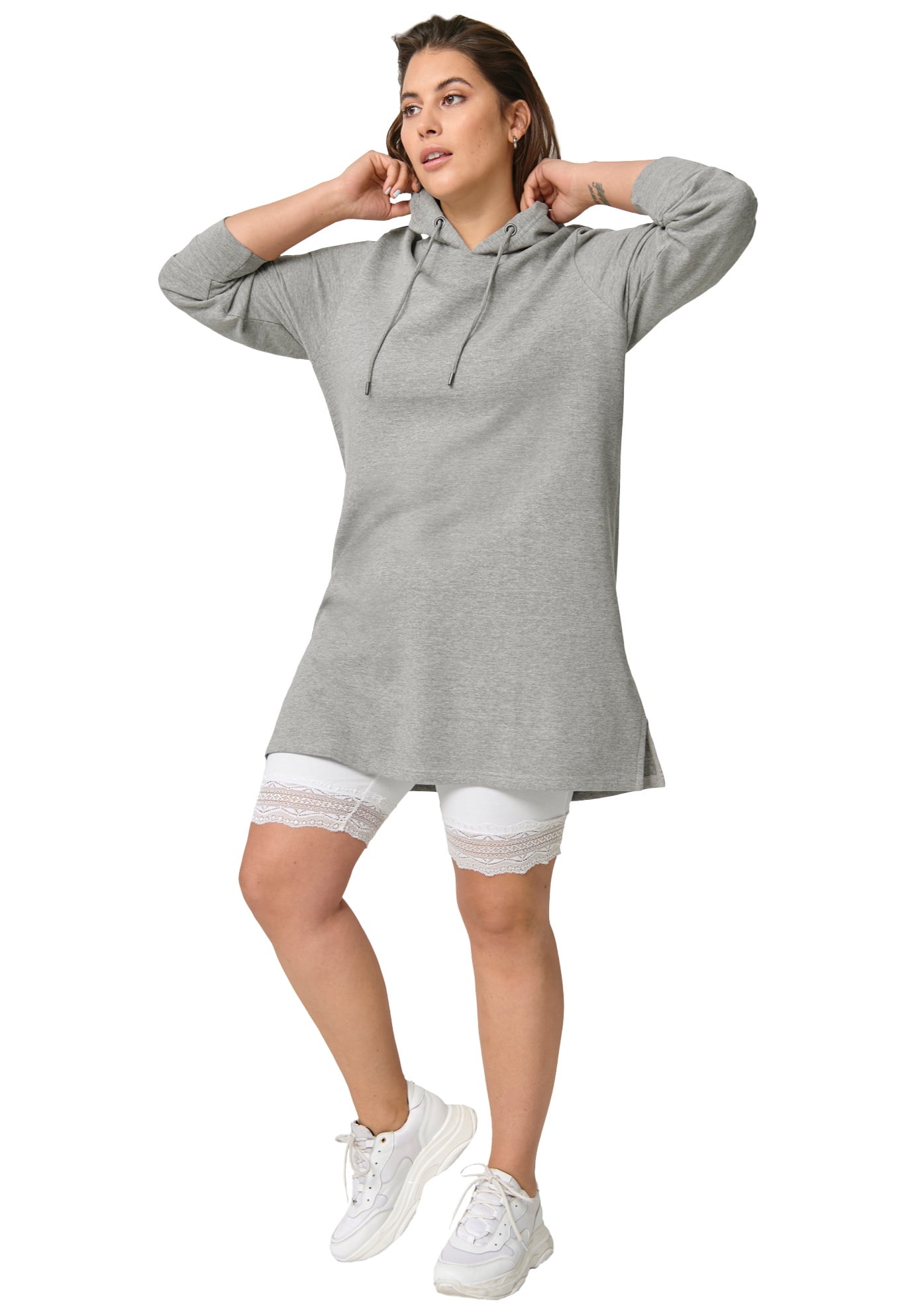 Ellos Women's Lace Hem Bike Shorts 