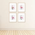thumbnail image 3 of Big Dot of Happiness Flamingle Bells - Unframed Tropical Christmas Linen Paper Wall Art - Set of 4 - Artisms - 8 x 10 inches, 3 of 7
