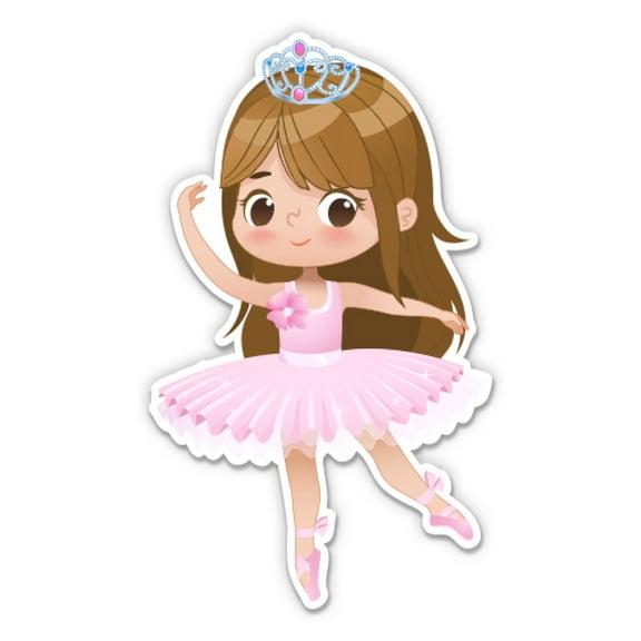 Cute Ballerina Dancer - 3" Vinyl Sticker - For Car Laptop Water Bottle Phone - Waterproof Decal