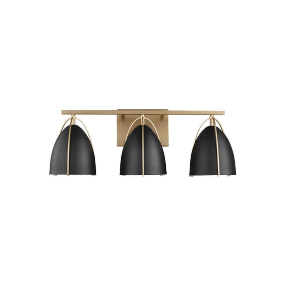 Open Box Generation Lighting 4451703 Norman 3 Light 24" Wide Bathroom Vanity Light - Brass