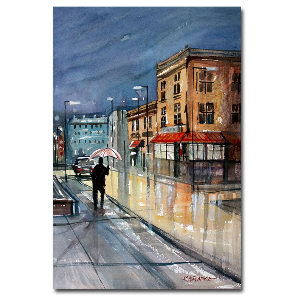 Trademark Art "Night Lights, Green Bay" Canvas Art by Ryan Radke
