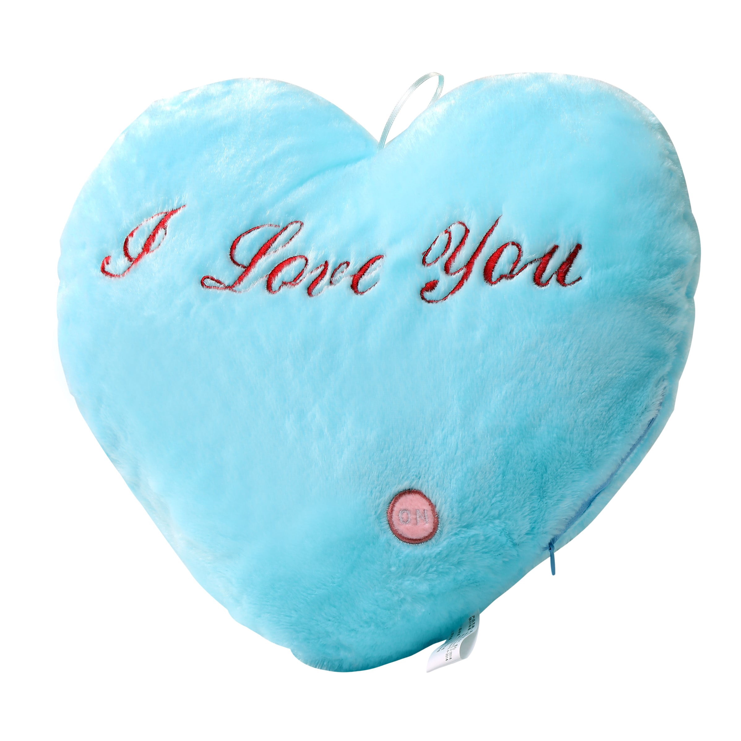 blue heart pillow