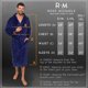 thumbnail image 3 of Ross Michaels Albornoz para hombre con cuello tipo chal, estilo envolvente, albornoz de forro polar de felpa de longitud media (azul marino, 3XL), 3 of 5