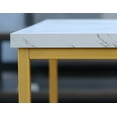 thumbnail image 5 of Artum Hill Luna White Marble And Gold 41.5" Rectangle Sofa Table with Metal Frame, 5 of 8
