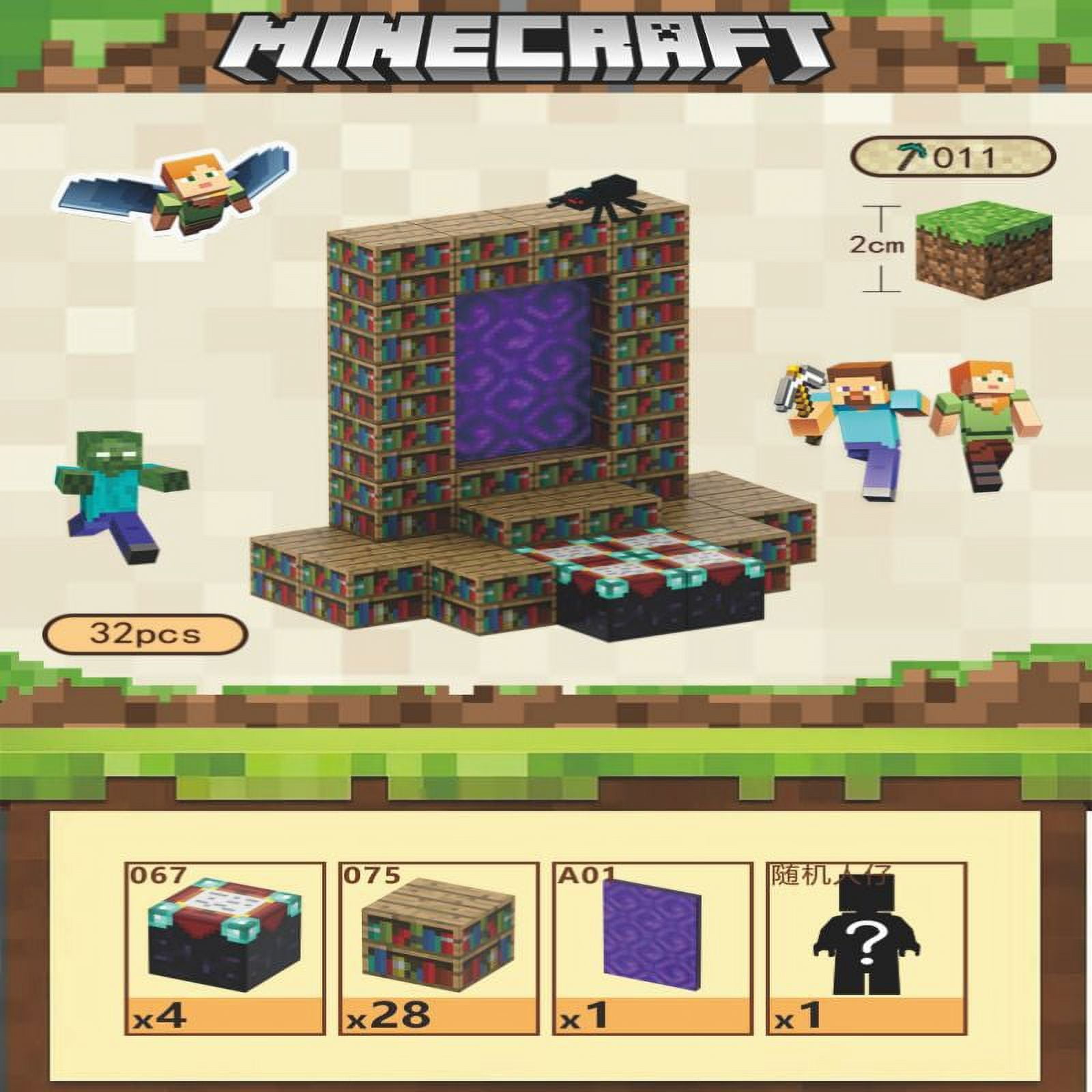 Magnetic Blocks - Minecraft Building Blocks 32Pcs - Construction Toys for Children Ages 4-10 - Building Sets, Birthday Gifts, Christmas Gifts, Gifts for Children Ages 4 and Up