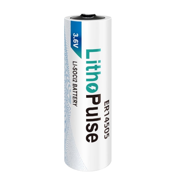 LithoPulse ER14505 AA 3.6V Lithium Battery 2700mAh for Water Electricity Gas Meter PLC Facility Equipment Li-SOCL₂ Non-Rechargeable ER14505 Battery（1 Pack）