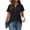Black, variant on Womens Tops V Neck Short Sleeve Shirts Dressy Casual Tunic Blouses Summer Tops with Button