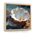 thumbnail image 2 of Designart "White Clam Pearl quintessence" Animals Floater Framed Wall Art Print, 2 of 7