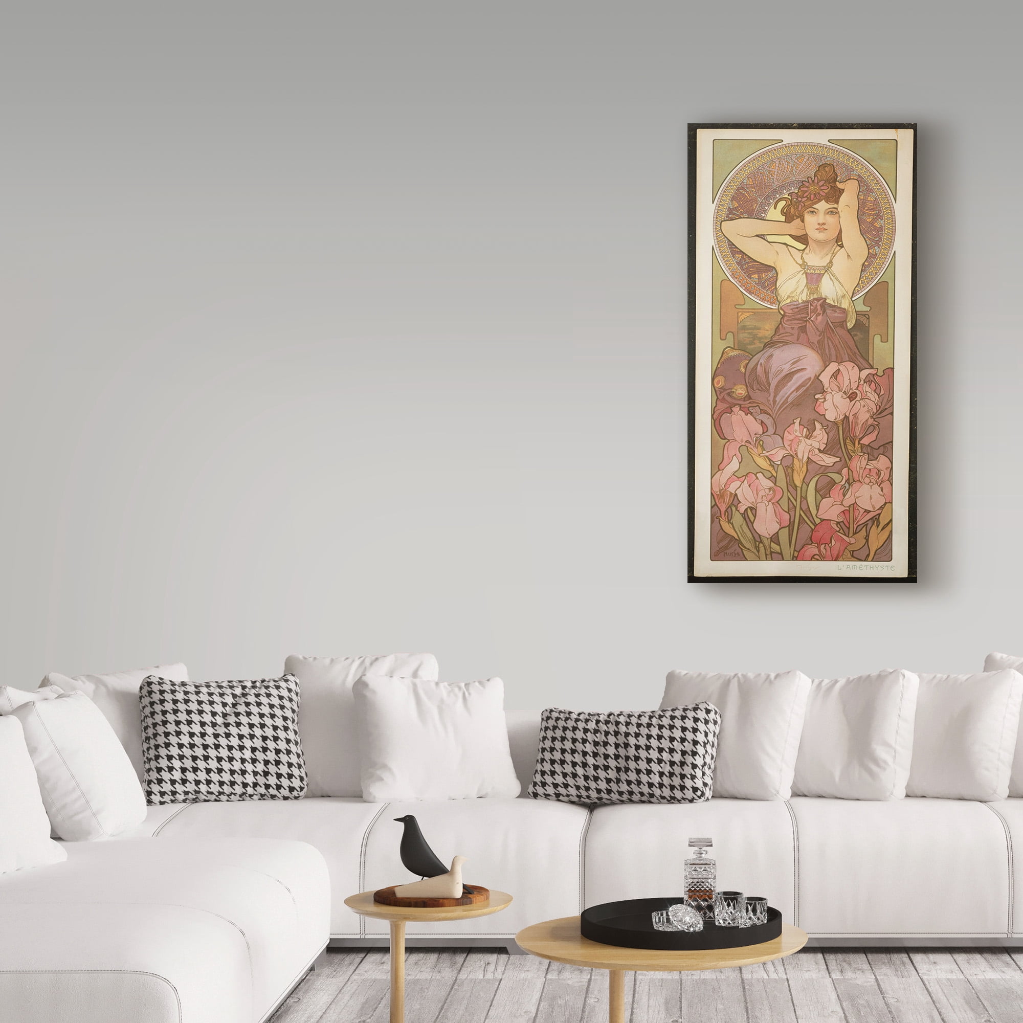 Trademark Fine Art 'The Precious Stones: Amethyst, 1900' Canvas Art by Alphonse Marie Mucha