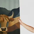 thumbnail image 3 of Bull mountains art deco  Bathroom Decor Set , multi size Colorful Luxurious Graphic Print Polyester Fabric Fashion Bathroom Decor Sets with Hooks  100％聚酯纤维 shower curtain for Bathroom shower curtain, 3 of 7