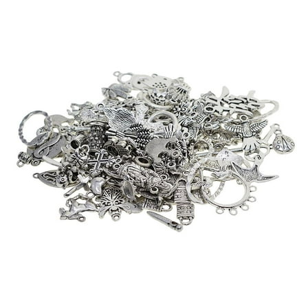 Yunhgft 100 Grams Charms Antique Silver Pendant Bead for DIY Jewelry Crafts Findings