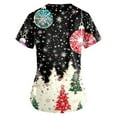 thumbnail image 3 of Medical Uniforms for Women, Breathable Polyester Healthcare Christmas Volunteer Apparel Festive Scrub Tops with Pockets Seasonal Nursing Work Shirts Loose-Fit Holiday Nurse White Xxl, 3 of 3