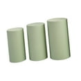 thumbnail image 3 of balikha 3x Cylinder Dessert Pedestal Covers Cylinder Plinth Covers Party Supplies Pedestal Stand Cover for Wedding Props Green, 3 of 9