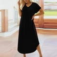 thumbnail image 1 of EGNMCR Robes de Fête pour Femmes Nouvelle Robe d'Été pour Femmes Ajustée à Manches Courtes Robe T-shirt Colorée, 1 of 6