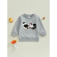 thumbnail image 4 of Toddler Baby Girl Boy Sweatshirt 6 12 18 24 Months 2T 3T 4T Rooster Embroidery Crew Neck Long Sleeve Pullover Tops Casual Streetwear for Winter Fall, 4 of 9