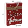 thumbnail image 2 of Bloc De Table Du Rectangle De Noël Avec Arc Joyeux Noël, 2 of 3