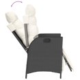 thumbnail image 3 of vidaXL 7 Piece Garden Dining Set with Cushions Black Poly Rattan, 3 of 5