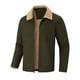 thumbnail image 2 of Ceisia Men's casual solid color fleece lapel zipper jacket pocket Gift long sleeve outerwear, 2 of 4