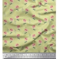 thumbnail image 1 of Soimoi Beige Cotton Cambric Fabric Leaf Floral Fabric Prints By Yard 42 Inch Wide, 1 of 3