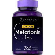 Melatonin 1mg | 365 Vegetarian Tablets | Low Dose | by Carlyle