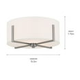 thumbnail image 5 of 52593CLP Kichler Lighting Malen - 2 Light Flush Mount-7.75 Inches Tall and 15.5 Inches Wide-Classic Pewter Finish, 5 of 7