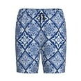 thumbnail image 4 of Gaeub Stylized Flowers Vintage Boho Printed Men's Short Pajama Pants, Lightweight Lounge & Sleep Bottoms Keep You Cool - 4X-Large, 4 of 9