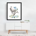 thumbnail image 3 of Raccoon, Forest Animals, Woodland Animals, Boho, Blue Flowers, Boy Nursery - Illustration Animal Watercolor Floral Woodland Whimsical Botanical Black Framed Wall Art Print 18 x 24 inches, 3 of 4