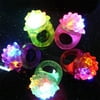 Novelty Place [Party Stars] Flashing LED Bumpy Jelly Ring Light-Up Toys (12 Pack)