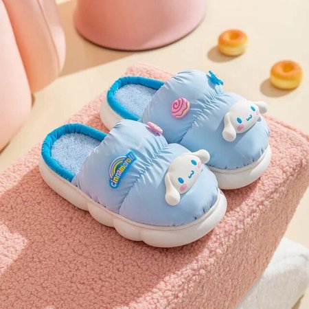 

Sanrio Anime Series Women‘s Indoor Cotton Slippers Kawaii Hello Kitty Kuromi Cinnamoroll Cartoon Winter Parent-Child Snow Boots