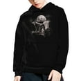 thumbnail image 5 of Xoenoiee Pullover Sweatshirt Hooded Hoodies for Kids with Long Sleeve and Front Kangaroo Pocket Fall Winter Clothes, Splatter Waterfall Moon Wolf Pattern, S, 5 of 7