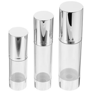 HOMEMAXS Airless Pump Bottles for Toiletry Travel Multi Color AS PP Material 3pcs Different Sizes