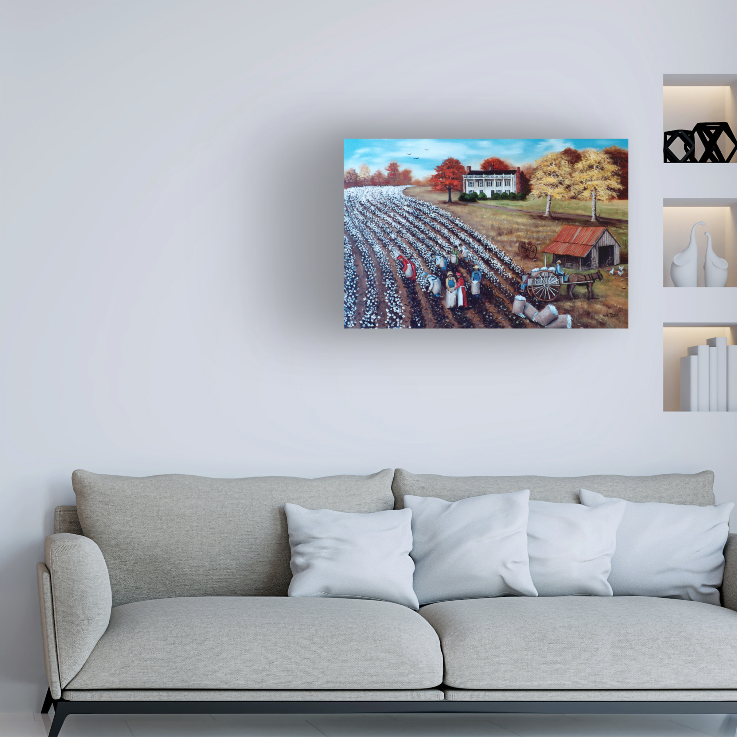 Trademark Fine Art 'The Lincoln Cotton Field' Canvas Art by Arie Reinhardt Taylor