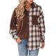 thumbnail image 2 of Puntoco Camisa a cuadros de un solo pecho para mujer Camisa de manga larga para mujer Abrigo de lana Chaqueta de gran tamaño Liquidación Puntoco Puntoco-2333, 2 of 9
