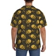 thumbnail image 3 of Fotbe Cute Cartoon Bees Camisa Estampada de Manga Corta para Hombre, Casual de Verano, Estilo Playero, Sin Arrugas-XX-Large, 3 of 5