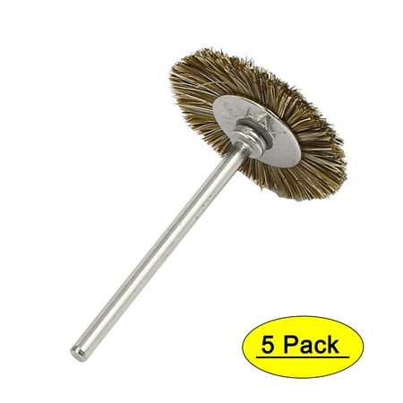 

2.35mm Dia Shank 25mm Round Head Bristle Polishing Brush Polishing Tool 5pcs