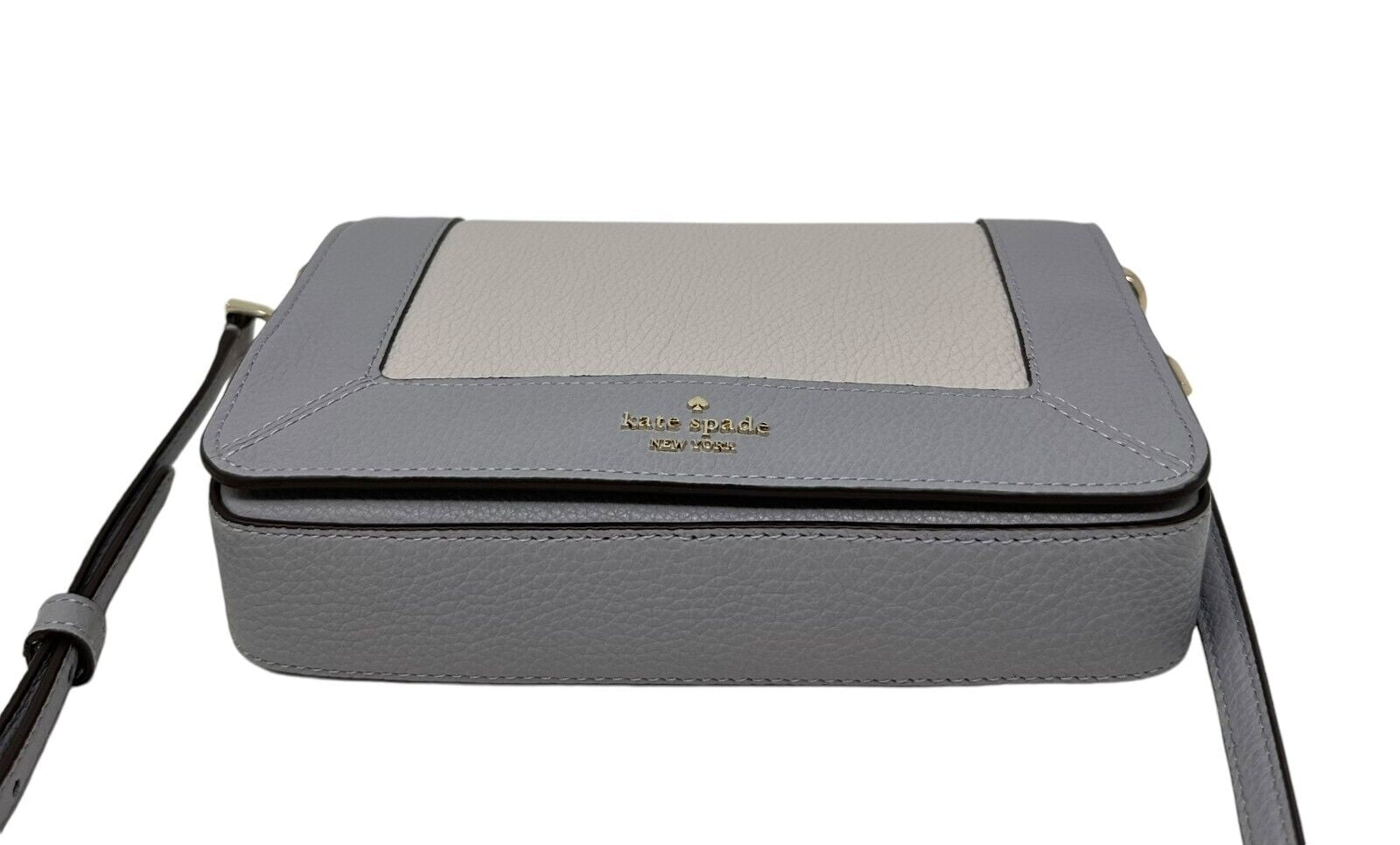Kate Spade Lena Colorblock Mini Flap Mountain Grey Leather