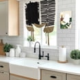thumbnail image 5 of Brown Black Balloon Curtains for Bedroom/Front Door/Bathroom, Farmhouse Striped Modern Abstract Art Tie Up Curtains 63 Inch Length Light Filtering Kitchen Curtains Shades for Windows 46"x63", 5 of 8