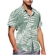 thumbnail image 1 of Mens Casual de Manga Corta Botón Abajo Camisas de Impresión Turndown Cuello Botón Camisa Poliéster, Moda de Verano Superior para Hombres Al Aire Libre, 1 of 6