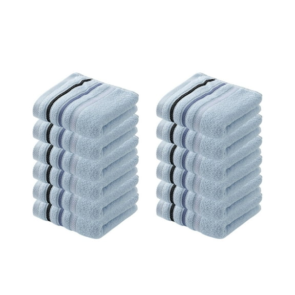 Beautynvta 12 Pack Cotton Hand Towels Set, Thicked Soft Absorbent Bath Towel Face Towel, Quick Drying, Multipurpose Use for Sports, Fitness, Yoga, 27.5''x13''