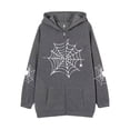 thumbnail image 5 of Dark hip-hop gótico Harajuku Y2k estampado de araña cremallera Sudadera con capucha hombres y mujeres Harajuku chaqueta sudadera, 5 of 5