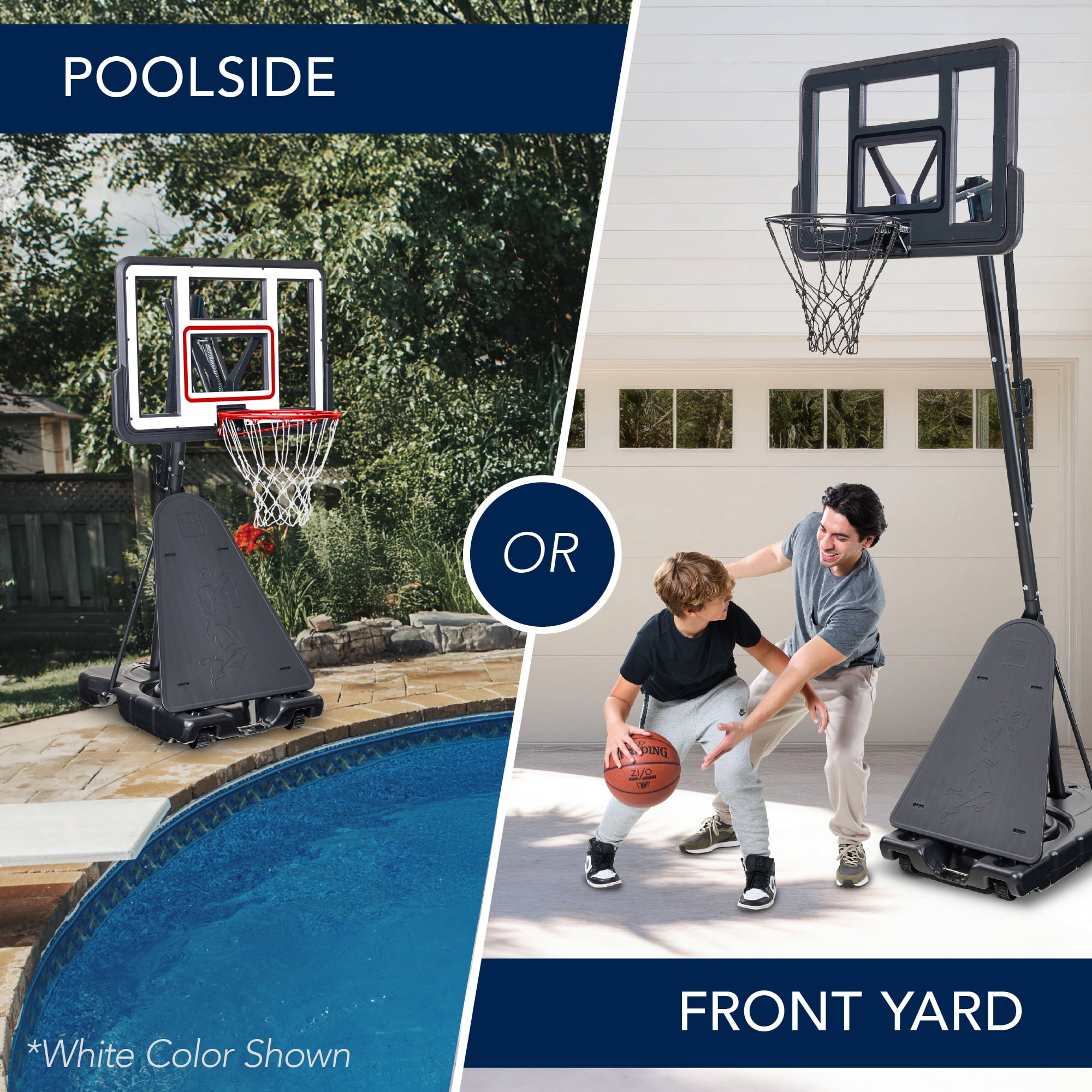 Best Choice Products Adjustable 4.4-10ft Basketball Hoop, Portable Goal w/Shatterproof Backboard, Ball Return - Charcoal