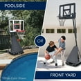 thumbnail image 4 of Best Choice Products Adjustable 4.4-10ft Basketball Hoop, Portable Goal w/Shatterproof Backboard, Ball Return - Charcoal, 4 of 10