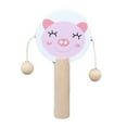 thumbnail image 1 of HAOAN Cartoon Wooden Handheld Musical Mini Rattle Drum Shaker Education Baby Toy, 1 of 6