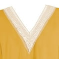 thumbnail image 4 of Mefallenssiah Mode Femmes Été Solide Causal V-Cou à Manches Courtes Vacances Robe de Dentelle, 4 of 7
