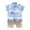 Blue, variant on Hiijoy Toddler Boys Summer Outfits Cartoon Print Short Sleeve Shirt Shorts Set, Sizes 2-3T