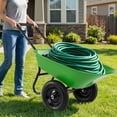 thumbnail image 4 of Costway 2 Tire Wheelbarrow Garden Cart Heavy-duty Dolly Utility Cart Light Green, 4 of 11