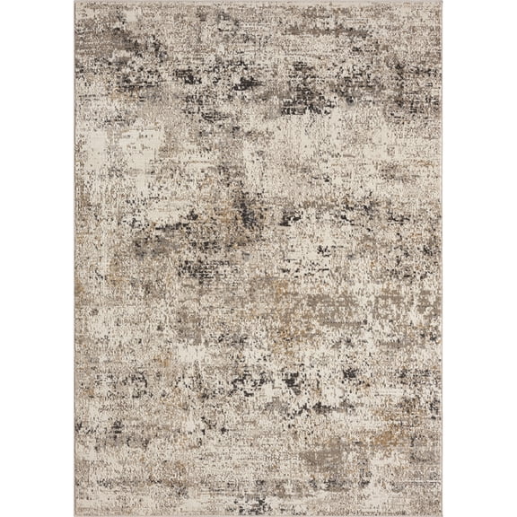 Woven Trends Ellorianaz Area Rug 4536 70126 Monaco Beige, 5' x 7' Modern Abstract with Contemporary Polyester Low-Pile Durable Soft for Living Room, Bedroom, Entryway, Floor Carpet