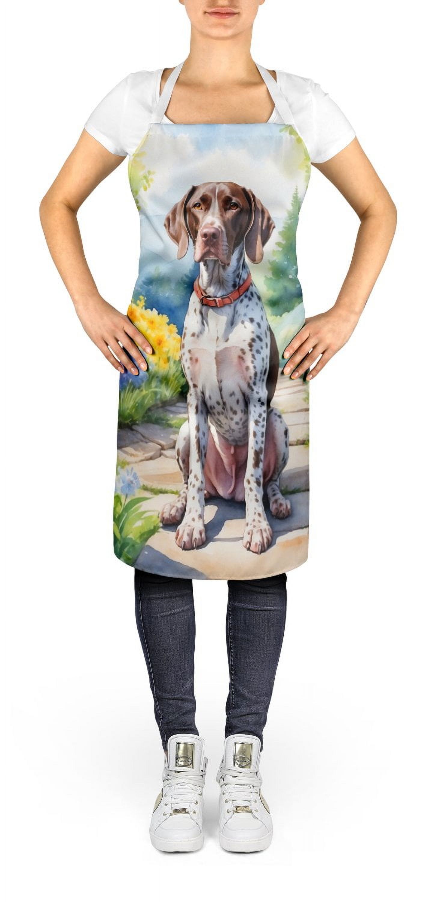 German Shorthaired Pointer Spring Path Apron 27 in x 30 in