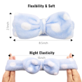 thumbnail image 5 of Diadema de punto facial para mujeres y niñas, spa, microfibra, lindo turbante, diadema con lazo, cuidado de la piel, tela de rizo, diademas peludas para lavar la cara, ducha, baño, banda para el, 5 of 5